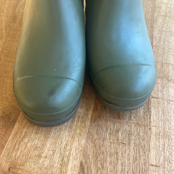 Sorel Joan Rain Chelsea Ankle Bootie Rubber Women's Olive Green Wedge Boots  8 - Picture 8 of 15